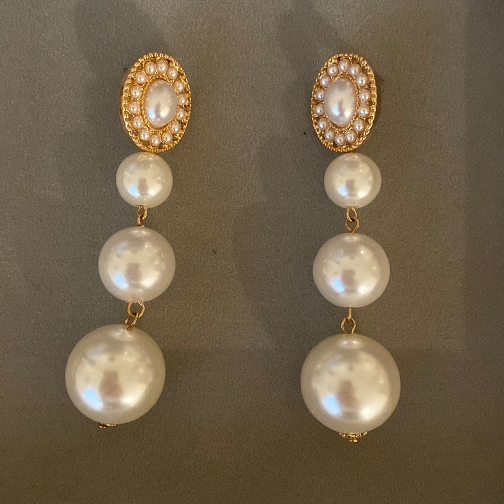 Revolve pearl earrings